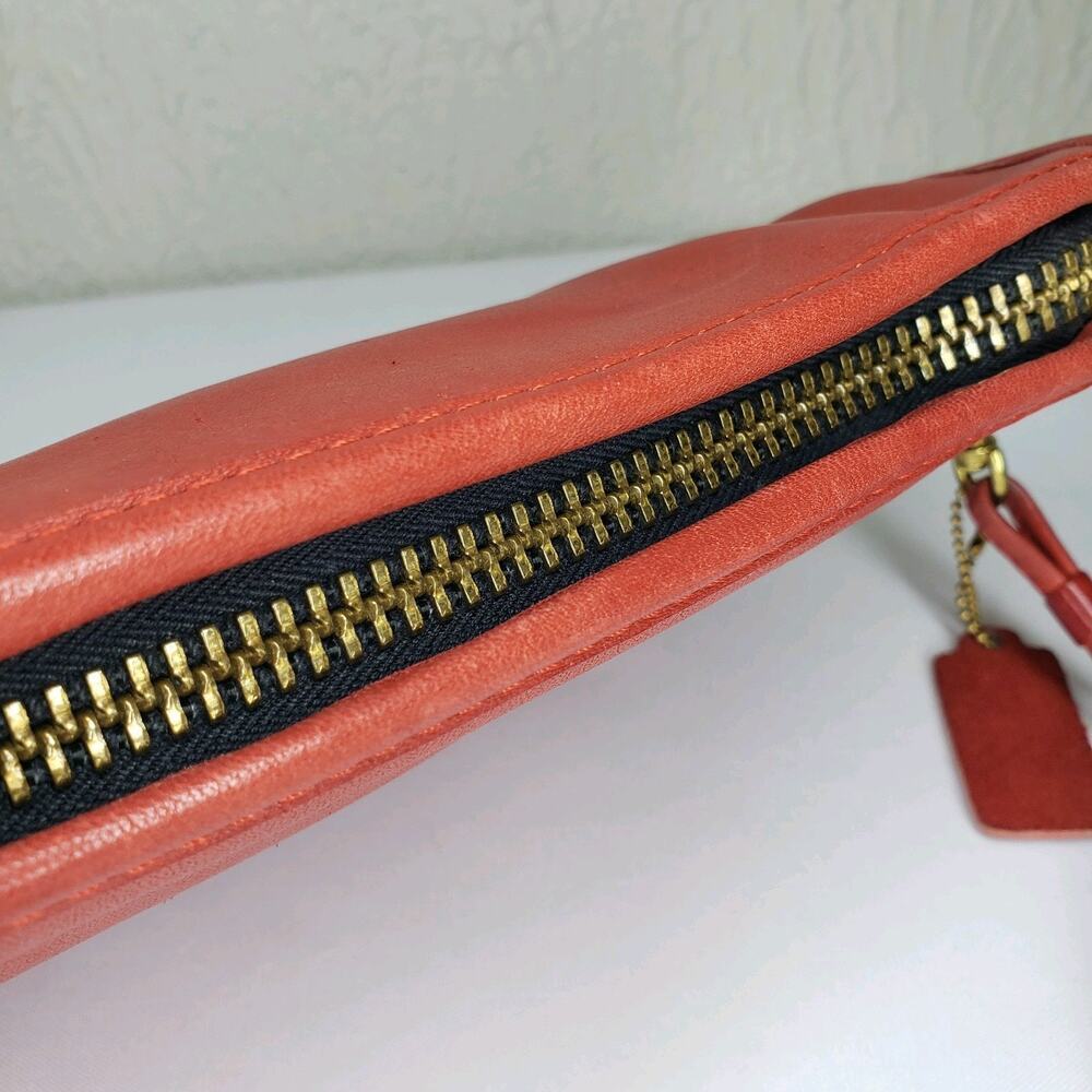Vintage Coach NYC Bonnie Cashin Shoulder Bag Clutch 9455 RED Anchor Brass - Picture 7 of 16